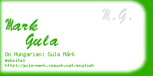 mark gula business card
