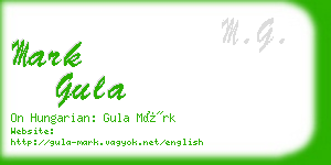 mark gula business card
